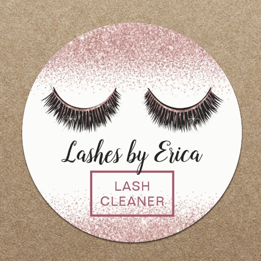 Sticker Rond Nettoyeur à lash rose Gold Eyelash