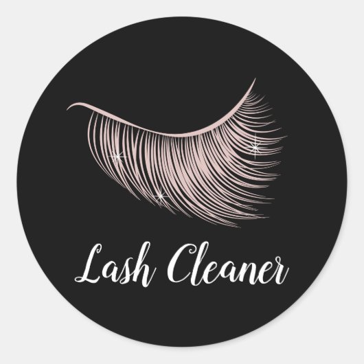 Sticker Rond Nettoyeur à lash rose Gold Eyelash (Devant)