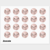 Sticker Rond Nettoyeur de bain Glam Blush Rose Gold (Feuille)
