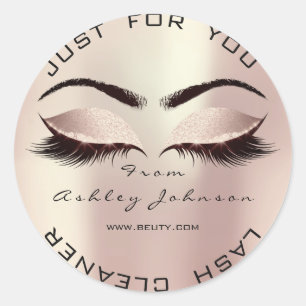 Sticker Rond Nettoyeur de maquillage Parties scintillant rose