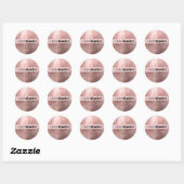Sticker Rond Nettoyeur de Parties scintillant rose Abstrait Éti (Feuille)