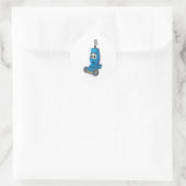 Sticker Rond Nettoyeur de vide bleu (Sac)