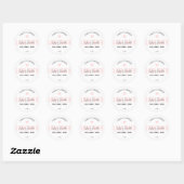 Sticker Rond Nettoyeur des extensions de losange de script rose (Feuille)