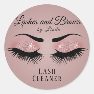 Sticker Rond Nettoyeur d'extension Eyelashes - Gold Rose