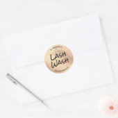 Sticker Rond Nettoyeur Eyelash Chic Glam Beige Moderne (Enveloppe)