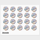 Sticker Rond Nettoyeur Faux Iridescente De Luxe (Feuille)