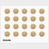 Sticker Rond Neuf pommes de terre (Feuille)