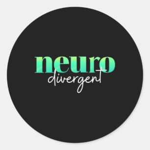 Sticker Rond Neurodivergent Fierté Pour L'Autisme Adhd Et De Co
