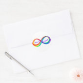 Sticker Rond Neurodivergent Rainbow Infinity Symbol Button (Enveloppe)