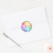 Sticker Rond Neurodiversité Autisme Acceptation Arc-en-ciel (Enveloppe)