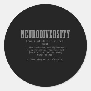 Sticker Rond Neurodiversité Définition Mois Sensibilisation sur