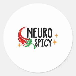 Sticker Rond Neurodiversité Épicée Neuro - Adhd - Autisme