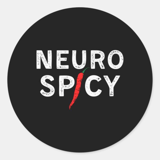 Sticker Rond Neurodiversité Neurospicy Austisme Sensibilisation (Devant)