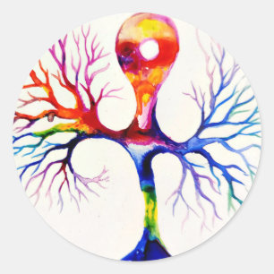 Sticker Rond Neurone unipolaire   