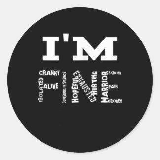 Sticker Rond Neuropathie fine douleur Fibromyalgie sensibilisat