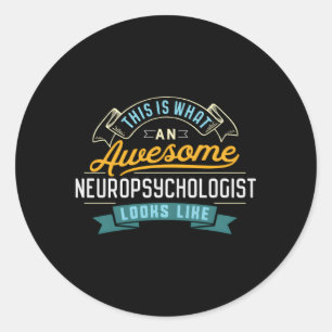 Sticker Rond Neuropsychologis Magnifique profession d'emploi