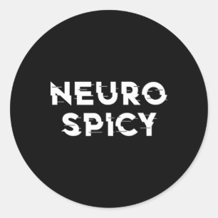 Sticker Rond Neurospicy Adhd Autisme Neurodiversity Neurodiverg