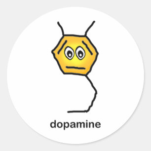 Sticker Rond Neurotransmetteur Dopamine
