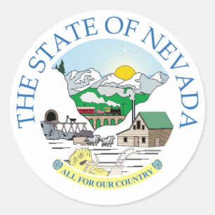 Sticker Rond Nevada