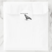 Sticker Rond Nevermore Raven (Sac)