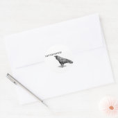 Sticker Rond Nevermore Raven (Enveloppe)