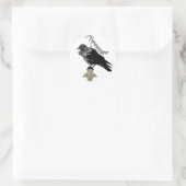 Sticker Rond Nevermore Raven (Sac)