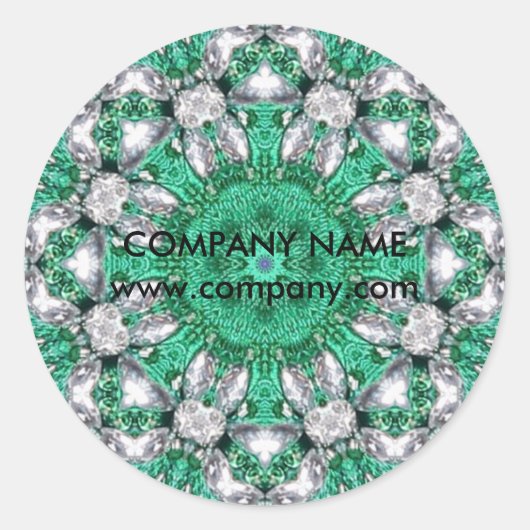 Sticker Rond New Age Yoga Instructeur vert émeraude Mandala (Devant)