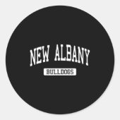 Sticker Rond New Albany High School Hs New Albany In Varsity Sr (Devant)