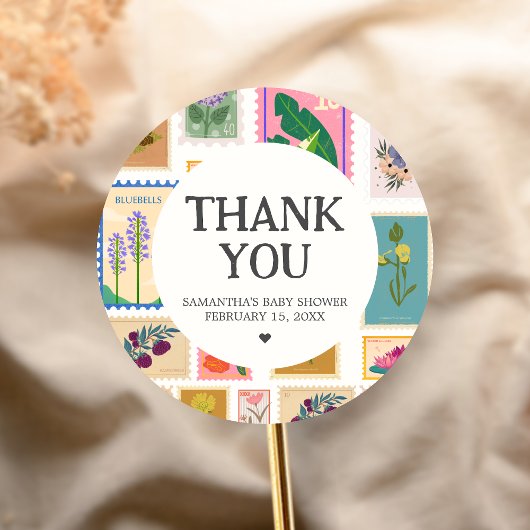 Sticker Rond New Chapter Baby Shower 