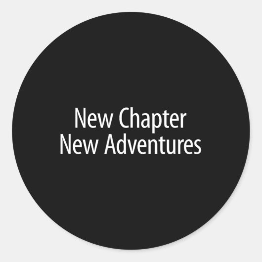 Sticker Rond New Chapter - New Adventures -  (Devant)
