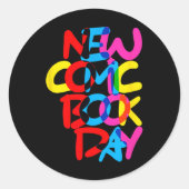 Sticker Rond New Comic Book Day (overlap) (Devant)