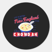 Sticker Rond New England Style Clam Chowder (Devant)