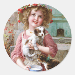 Sticker Rond New Friends - Emile Vernon
