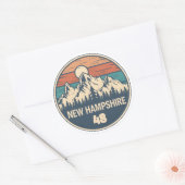 Sticker Rond New Hampshire 48 Sunset (Enveloppe)