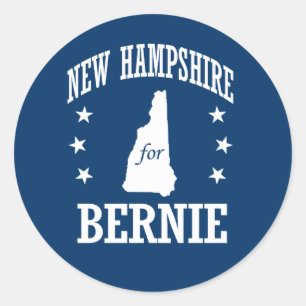 STICKER ROND NEW HAMPSHIRE POUR BERNIE SANDERS