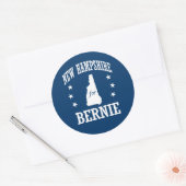 STICKER ROND NEW HAMPSHIRE POUR BERNIE SANDERS (Enveloppe)