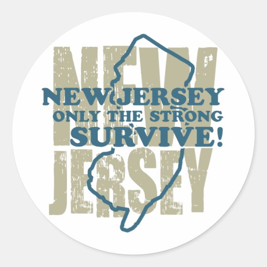 Sticker Rond New Jersey (Devant)