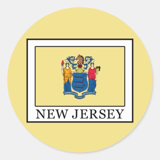 Sticker Rond New Jersey (Devant)