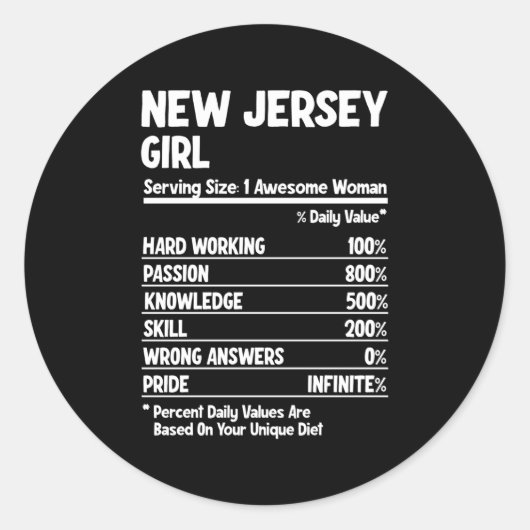 Sticker Rond New Jersey (Devant)