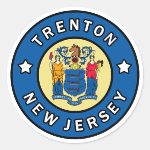 Sticker Rond New Jersey de Trenton