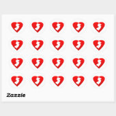 Sticker Rond New Jersey Heart (Feuille)