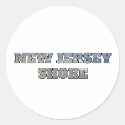 Sticker Rond New Jersey Shore (Devant)