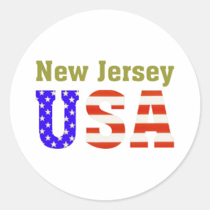 Sticker Rond New Jersey USA !
