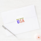 Sticker Rond New Jersey USA ! (Enveloppe)