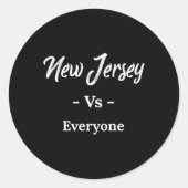 Sticker Rond New Jersey Vs Everyone  (Devant)