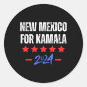 Sticker Rond New Mexico For Kamala 2024 Dnc Kamala Harris Suprt (Devant)