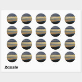 Sticker Rond New Mexico Skyline (Feuille)