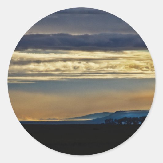 Sticker Rond New Mexico Skyline (Devant)