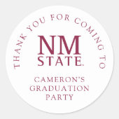 Sticker Rond New Mexico State University Graduation (Devant)
