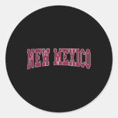 Sticker Rond New Mexico - Throwback Design - Clic (Devant)
